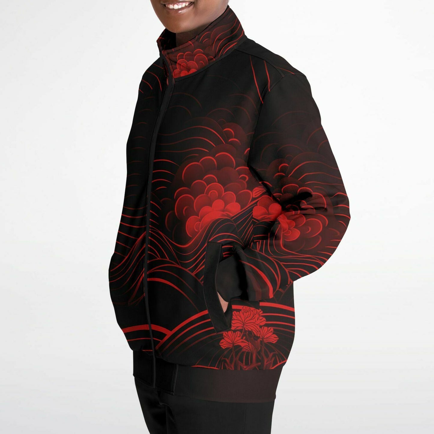 Waves & Flowers 2 Unisex Track Jacket