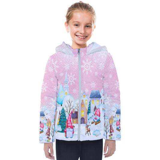 Winter Gnome's Town Kids' Puffer Jacket