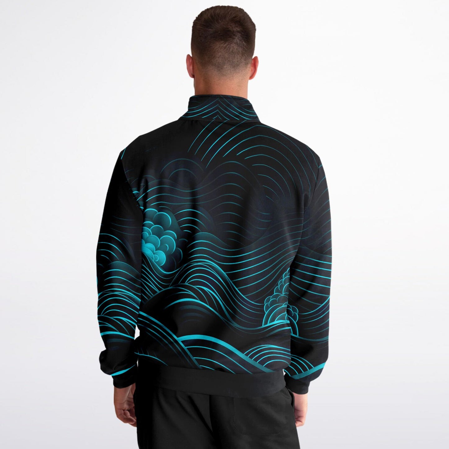 Waves & Flowers 2 Unisex Track Jacket