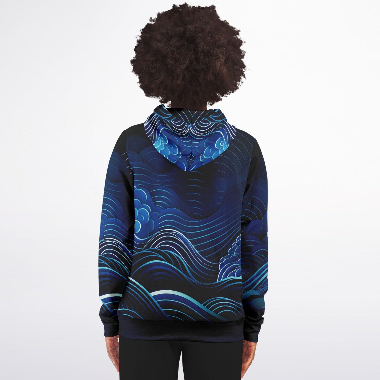 Waves&Flowers 2 Fashion Zip Hoodie