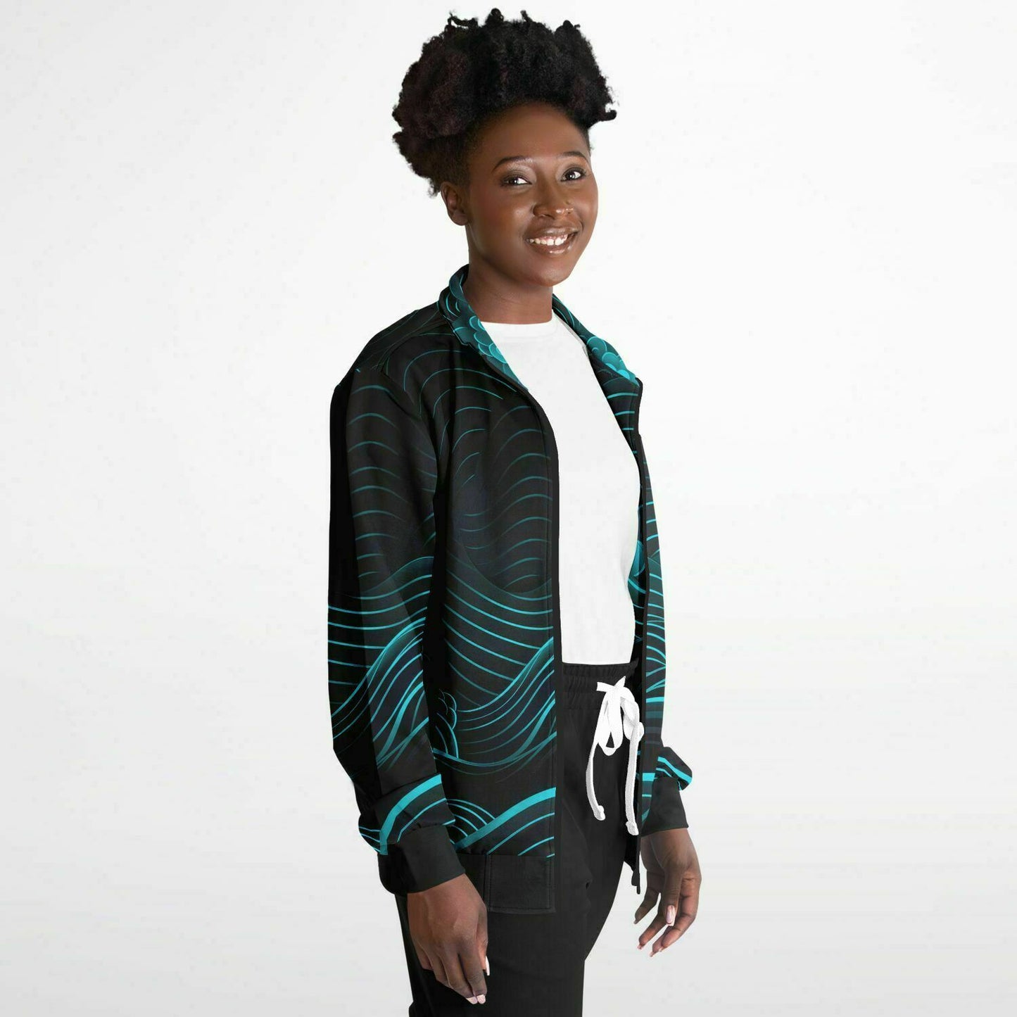 Waves & Flowers 2 Unisex Track Jacket