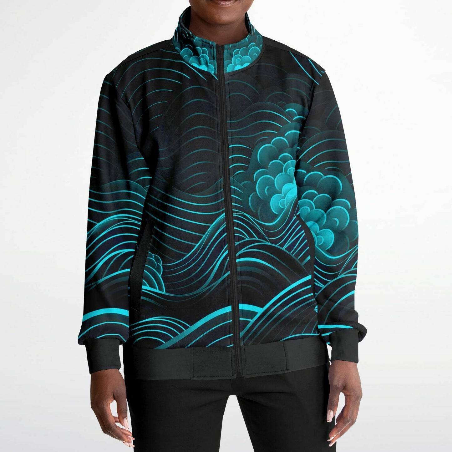 Waves & Flowers 2 Unisex Track Jacket