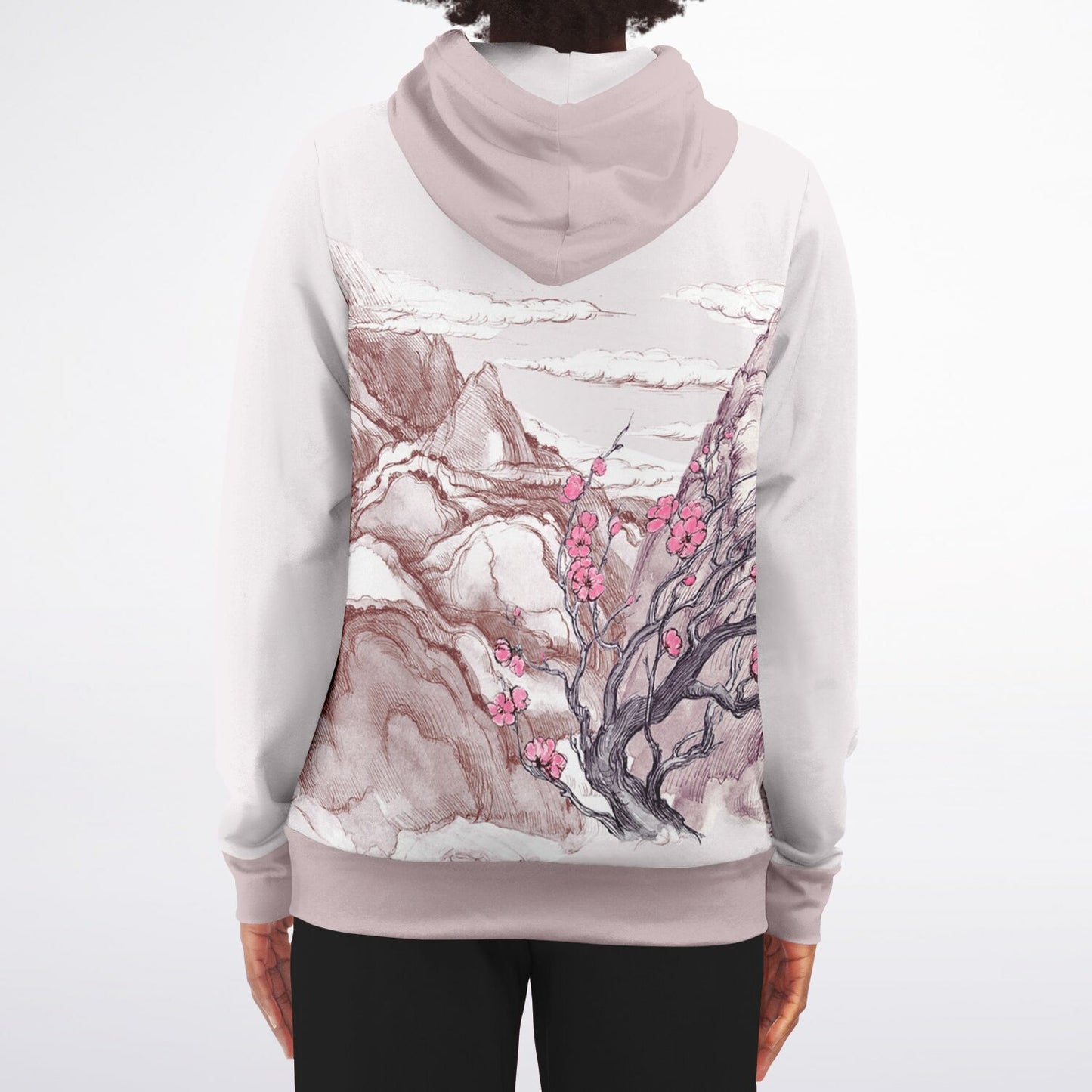 Pink Mountain Zip Hoodie