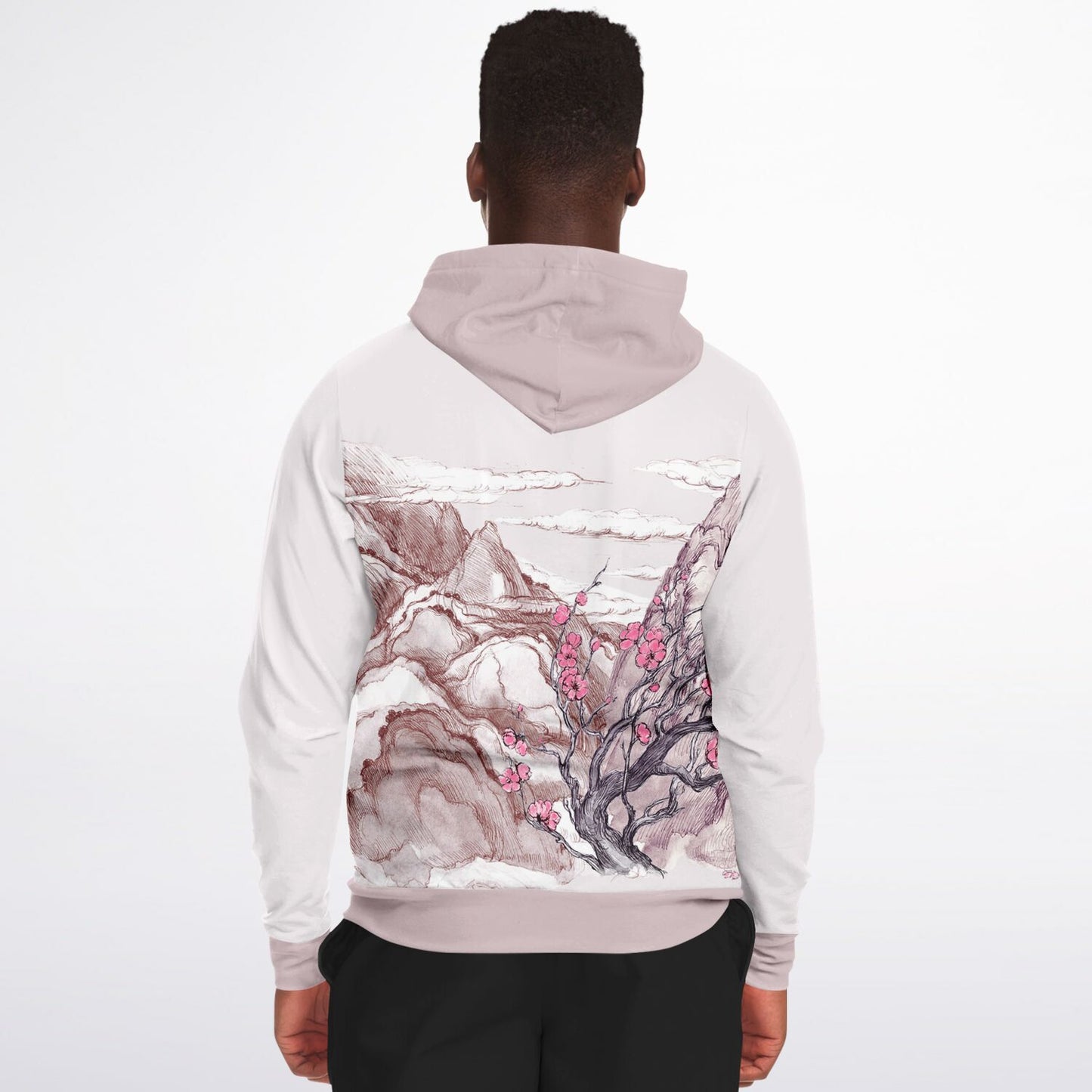 Pink Mountain Zip Hoodie