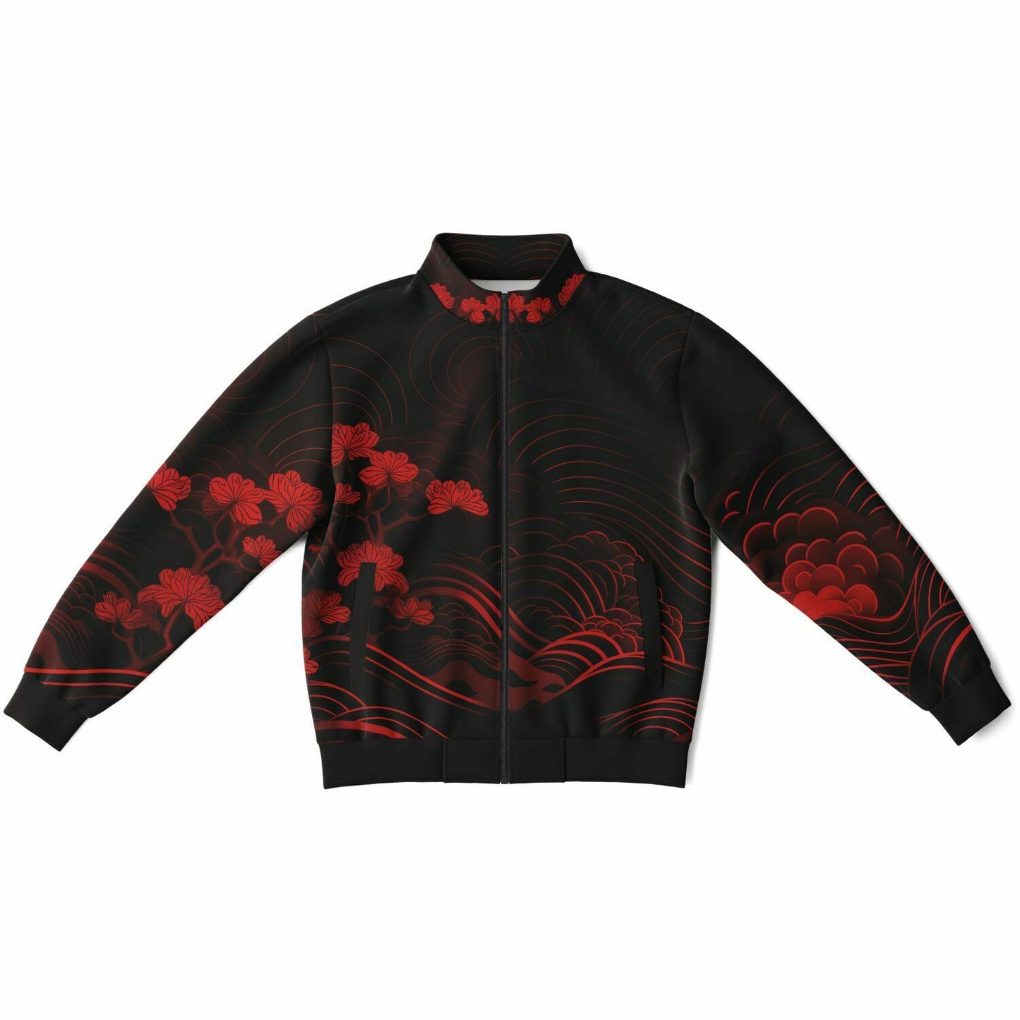 Waves & Flowers 1 Unisex Track Jacket
