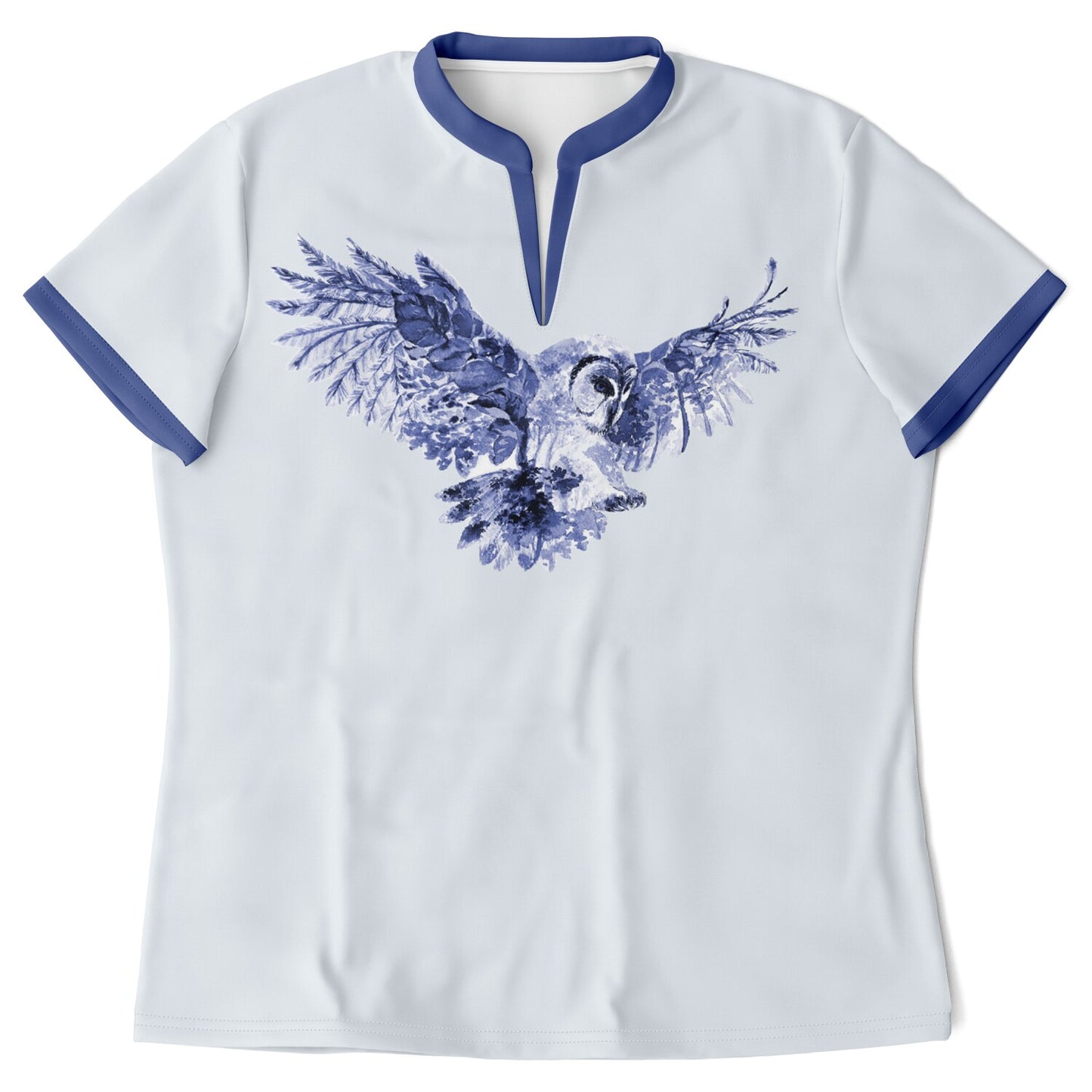 Flying Owl Women's Polo Shirt - Stand Up Collar - No Buttons - 100% Recycled Polyester