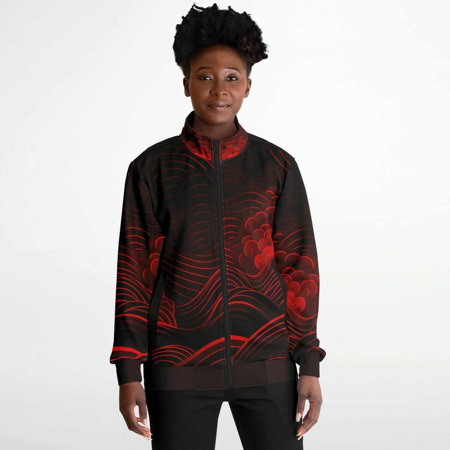 Waves & Flowers 2 Unisex Track Jacket