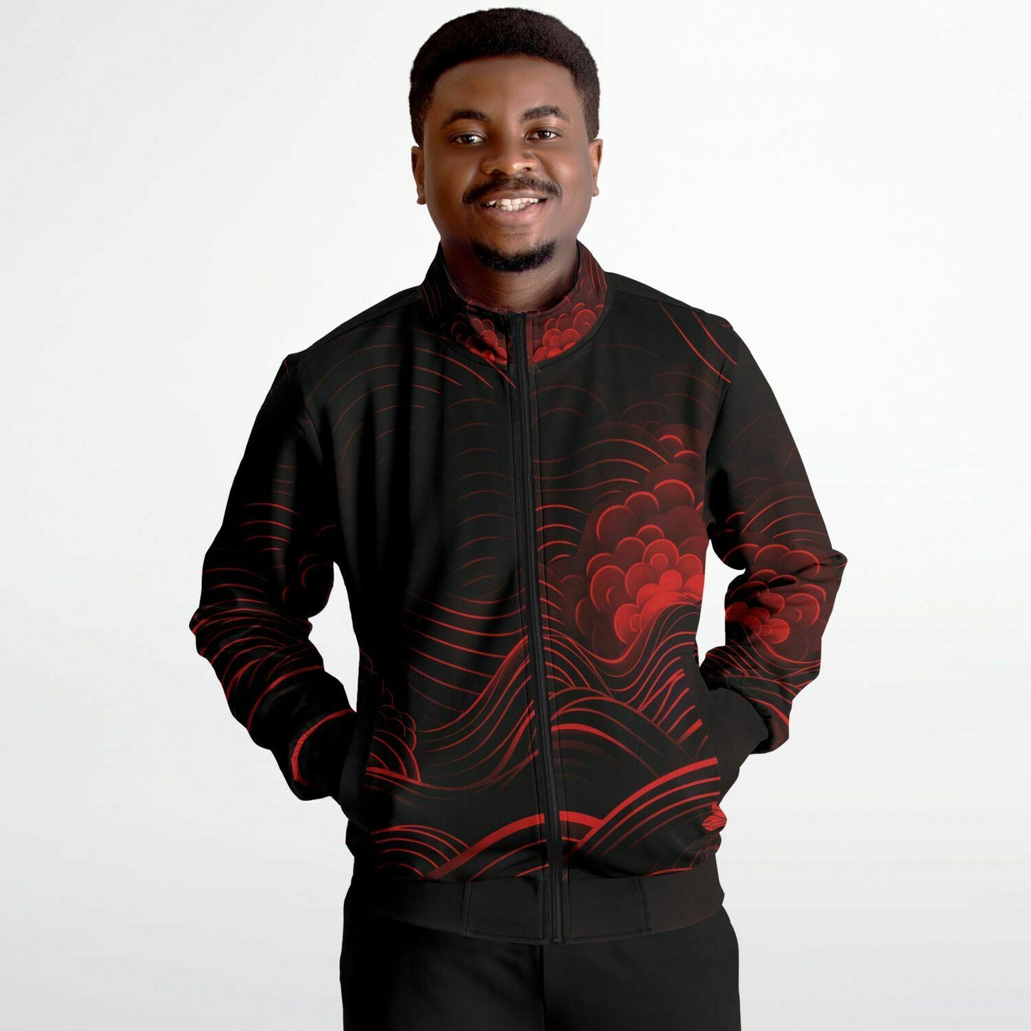 Waves & Flowers 2 Unisex Track Jacket