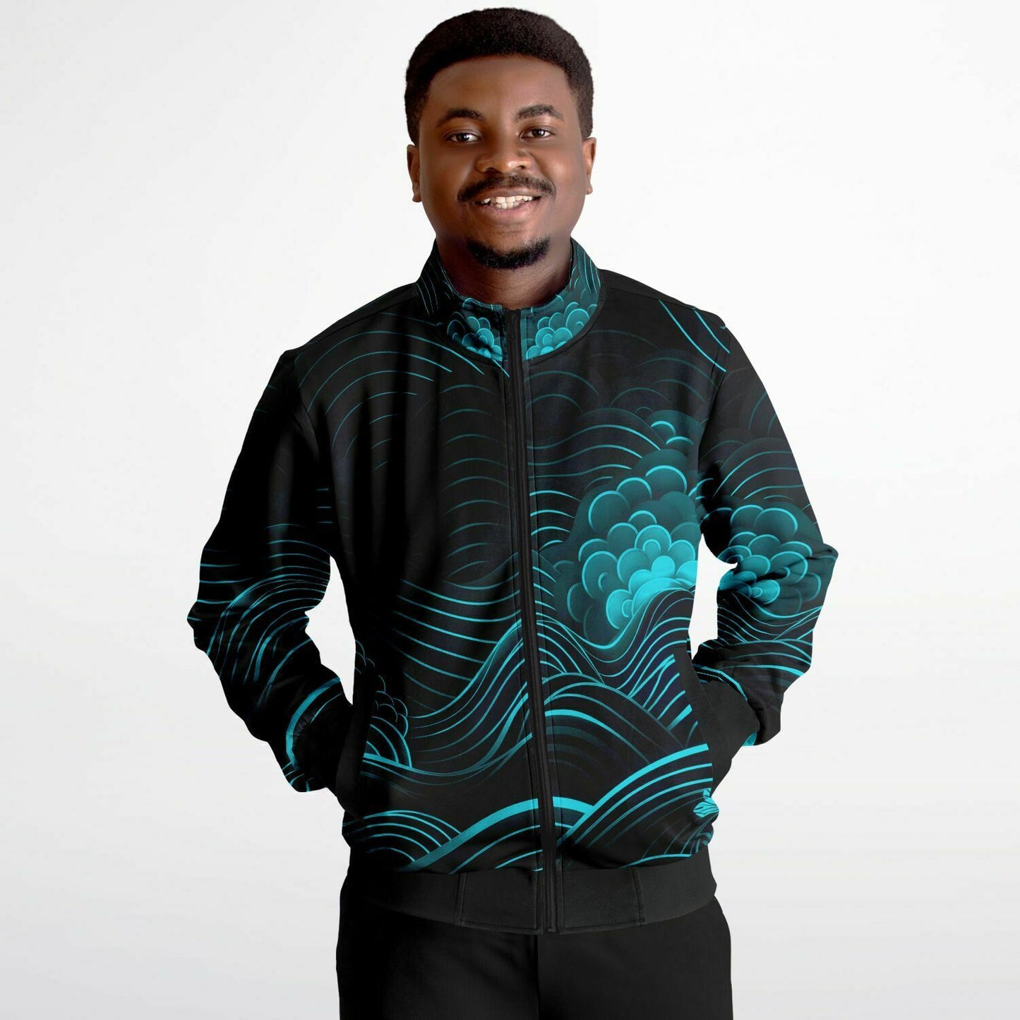 Waves & Flowers 2 Unisex Track Jacket