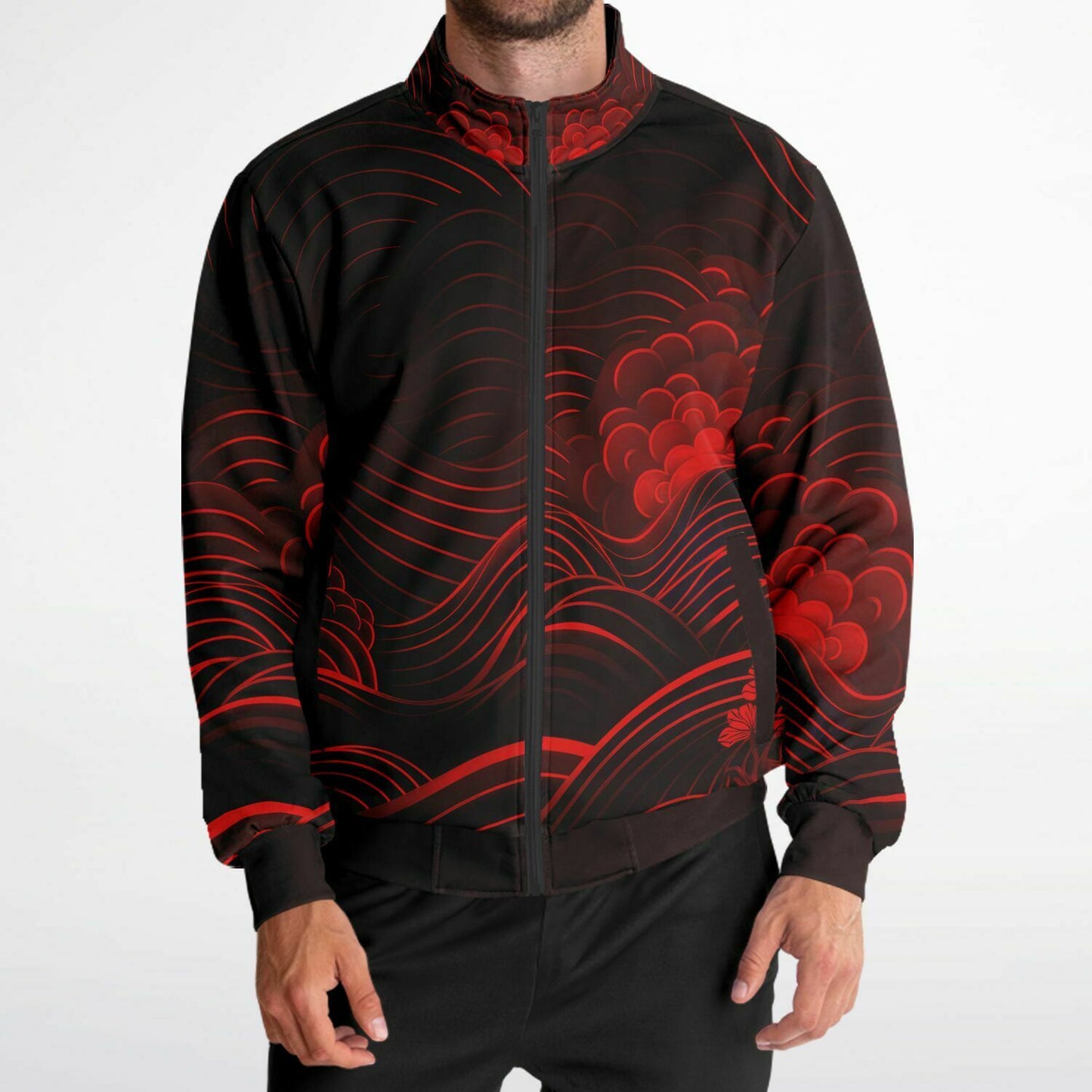 Waves & Flowers 2 Unisex Track Jacket