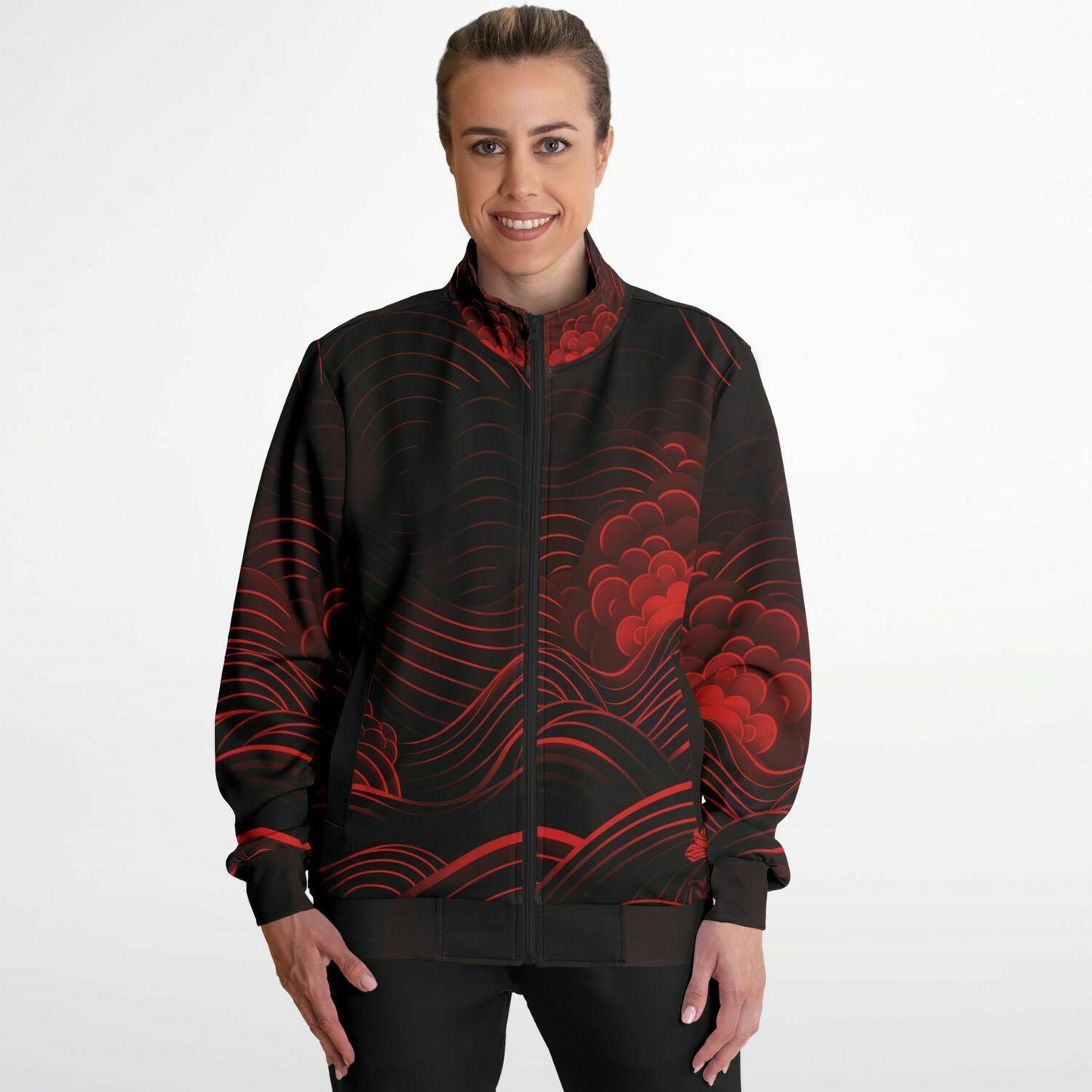 Waves & Flowers 2 Unisex Track Jacket