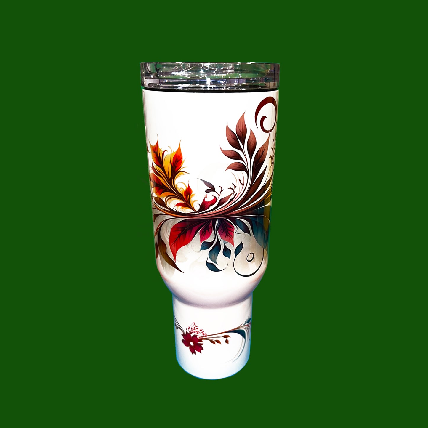 Autumn Swirl US stock 40oz Tumbler with handle and Straws