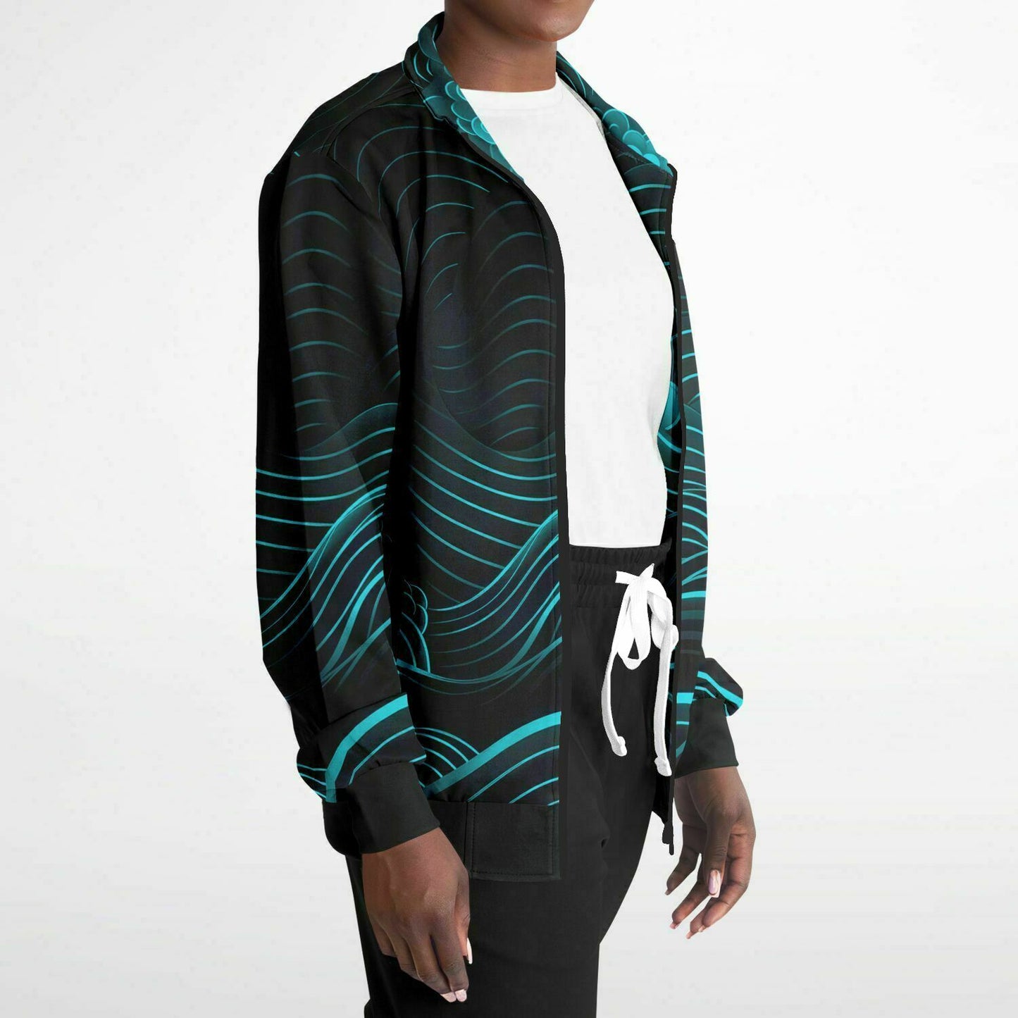 Waves & Flowers 2 Unisex Track Jacket