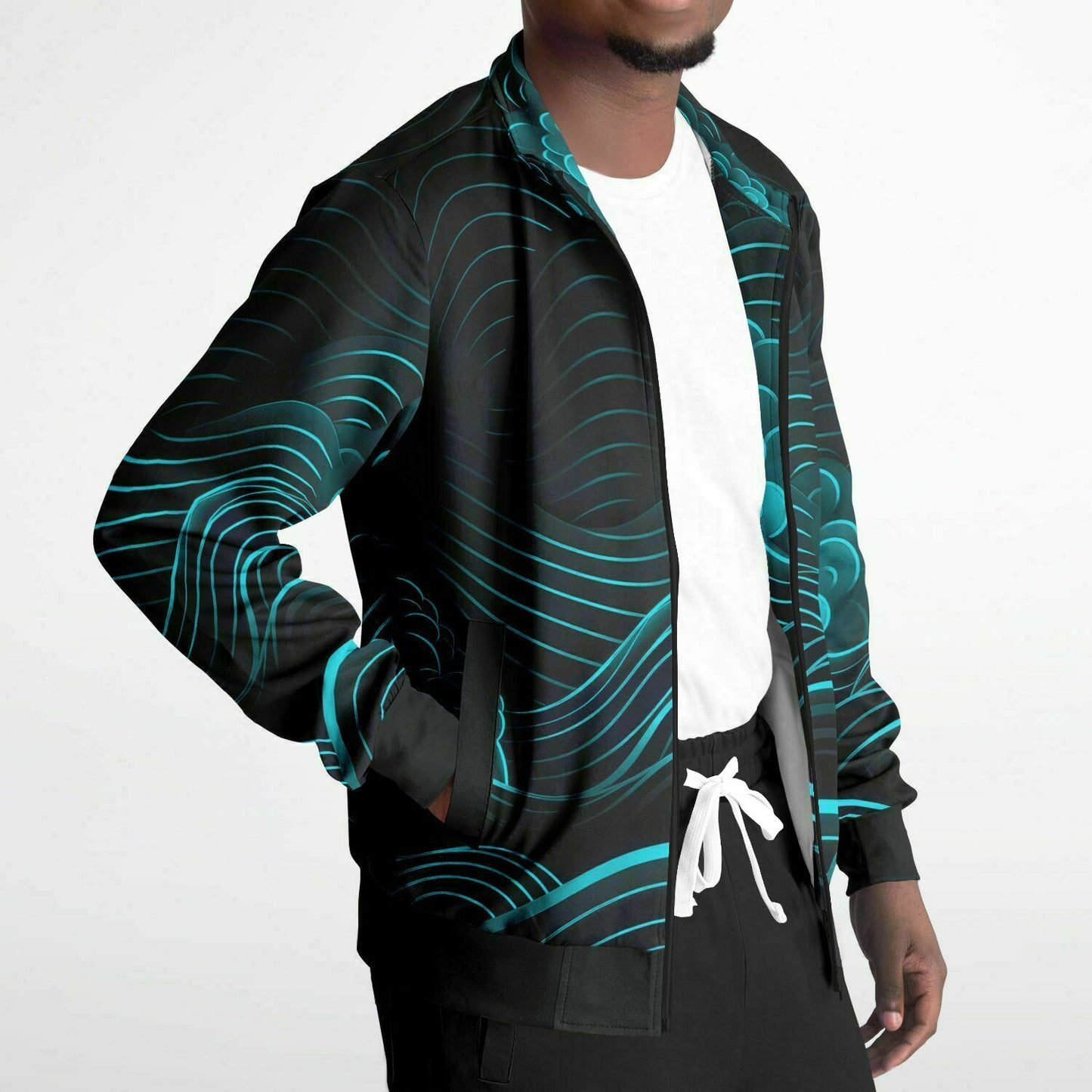 Waves & Flowers 2 Unisex Track Jacket