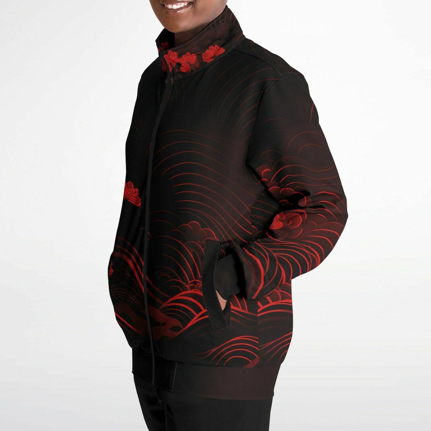 Waves & Flowers 1 Unisex Track Jacket