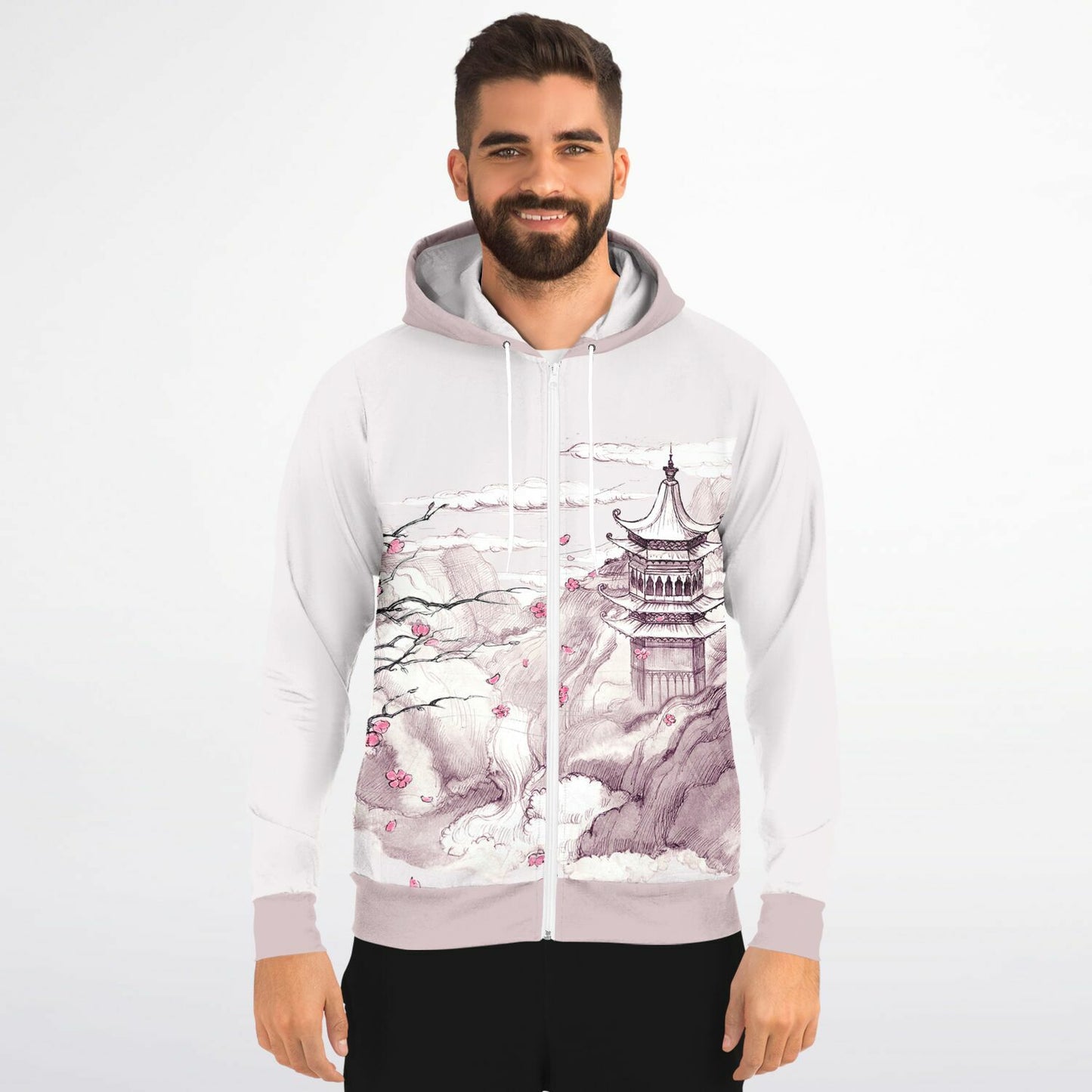 Pink Mountain Zip Hoodie