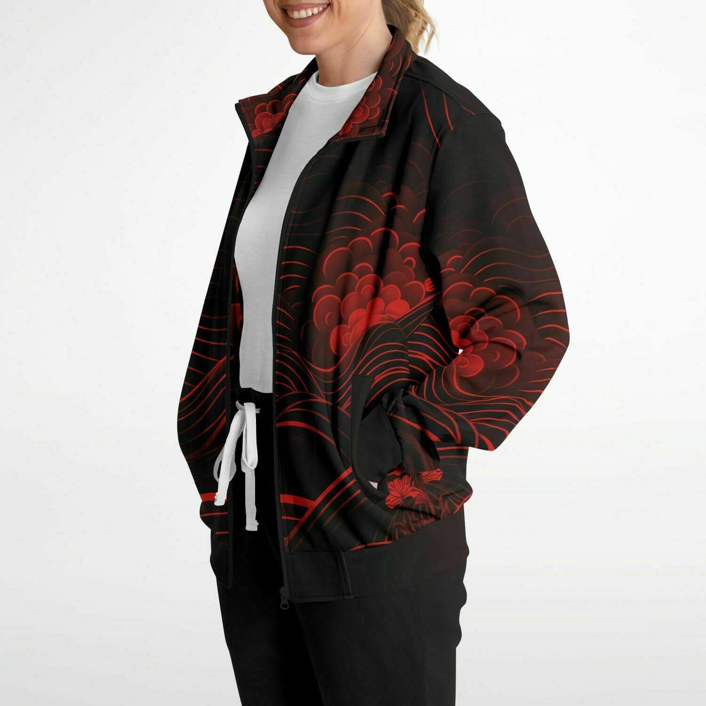 Waves & Flowers 2 Unisex Track Jacket