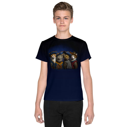 Four Cats-Musketeers Youth crew neck t-shirt