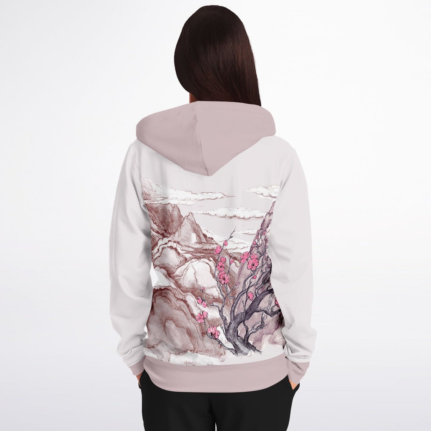 Pink Mountain Zip Hoodie