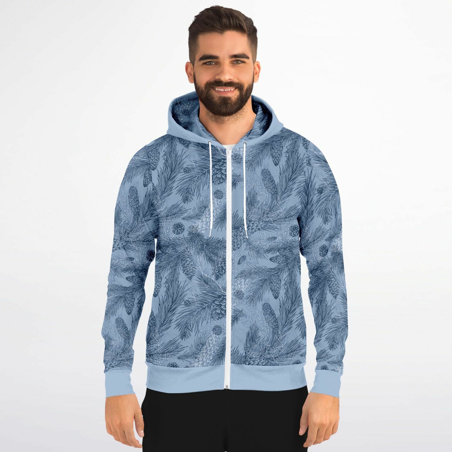 Grey-Blue Spruce Unisex Zip Hoodie