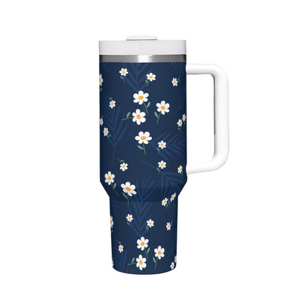 Daisies 40oz Insulated Tumbler with Handle