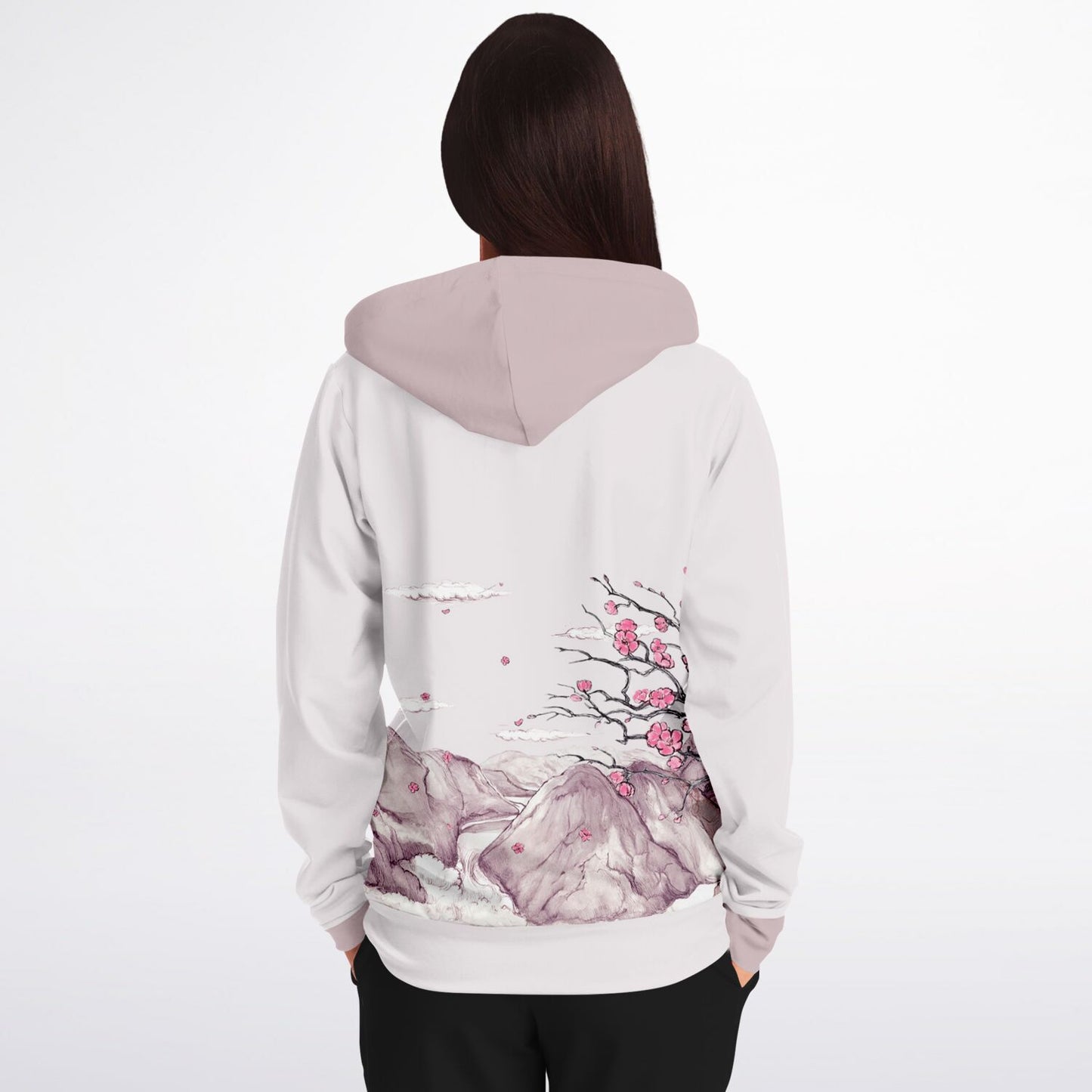 Pink Mountain Zip Hoodie