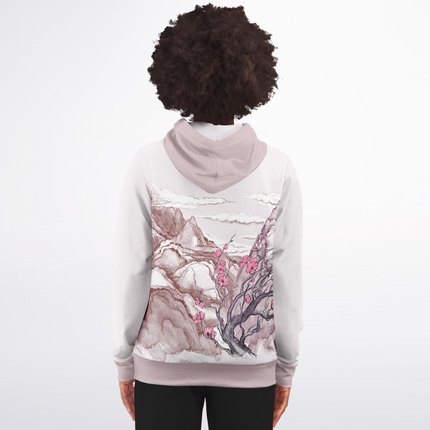 Pink Mountain Zip Hoodie