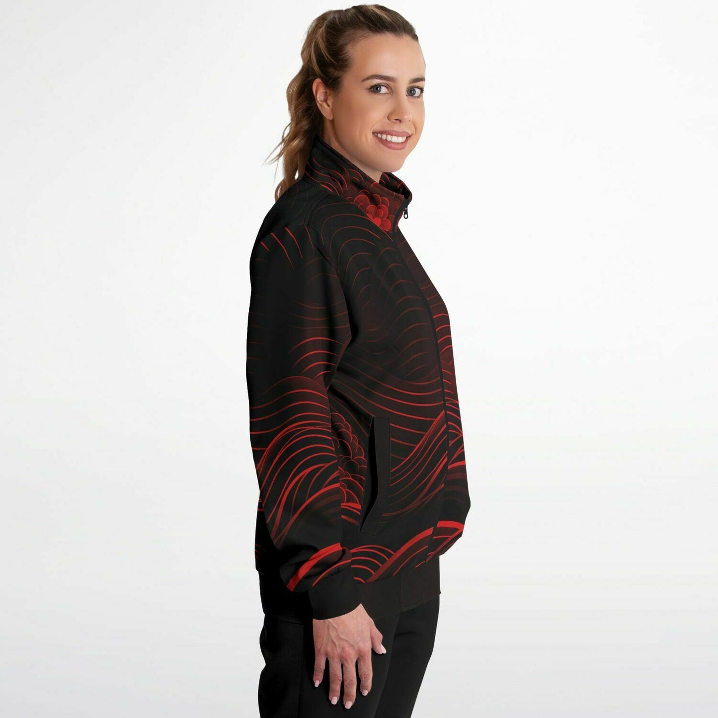 Waves & Flowers 2 Unisex Track Jacket