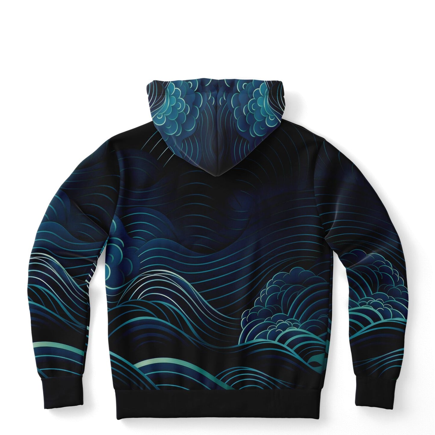 Waves & Flowers Unisex Hoodie - subdued version