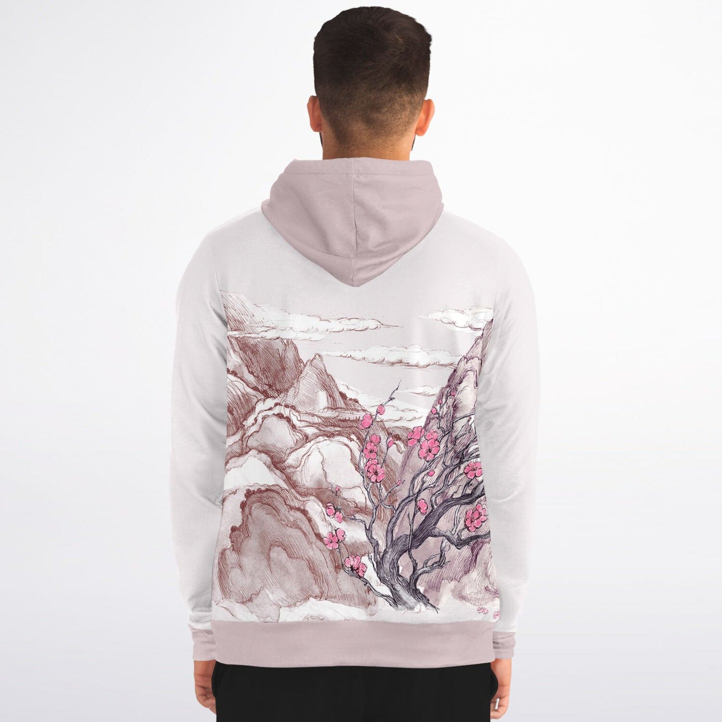 Pink Mountain Zip Hoodie