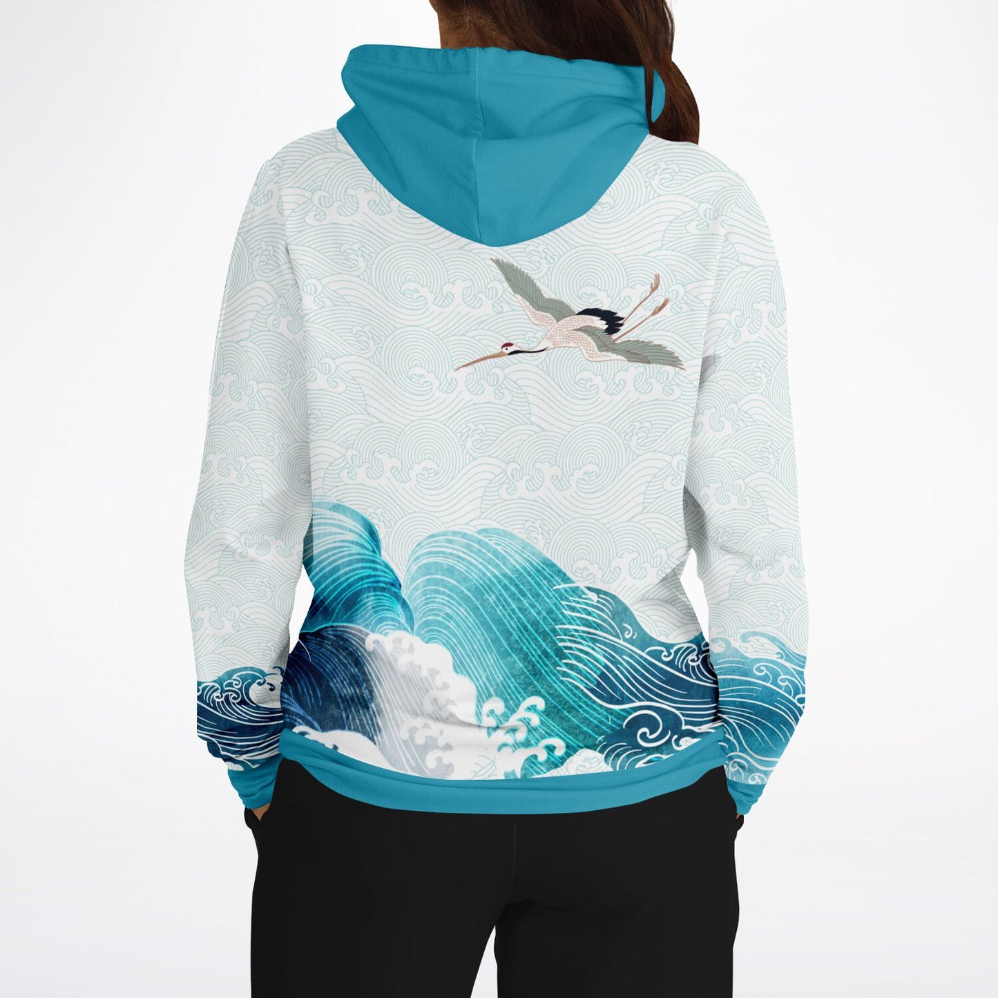 Waves & Cranes Pullover Hoodie Unisex (3 variants)