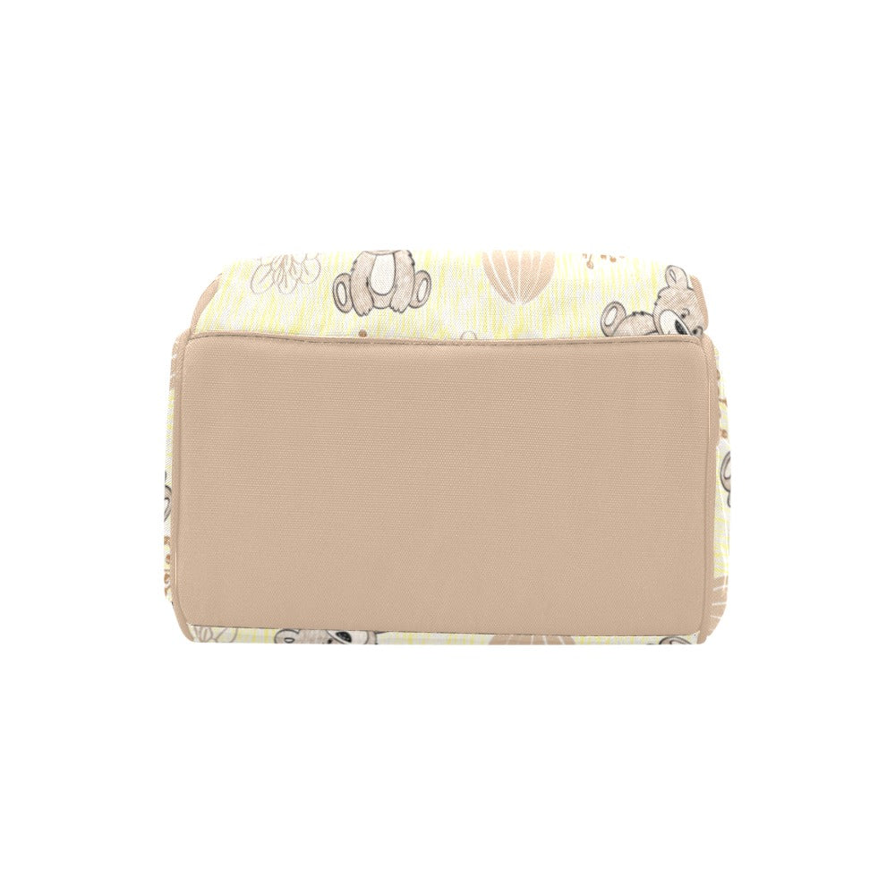 Pale Yellow Bears Multipurpose Backpack/Diaper Bag