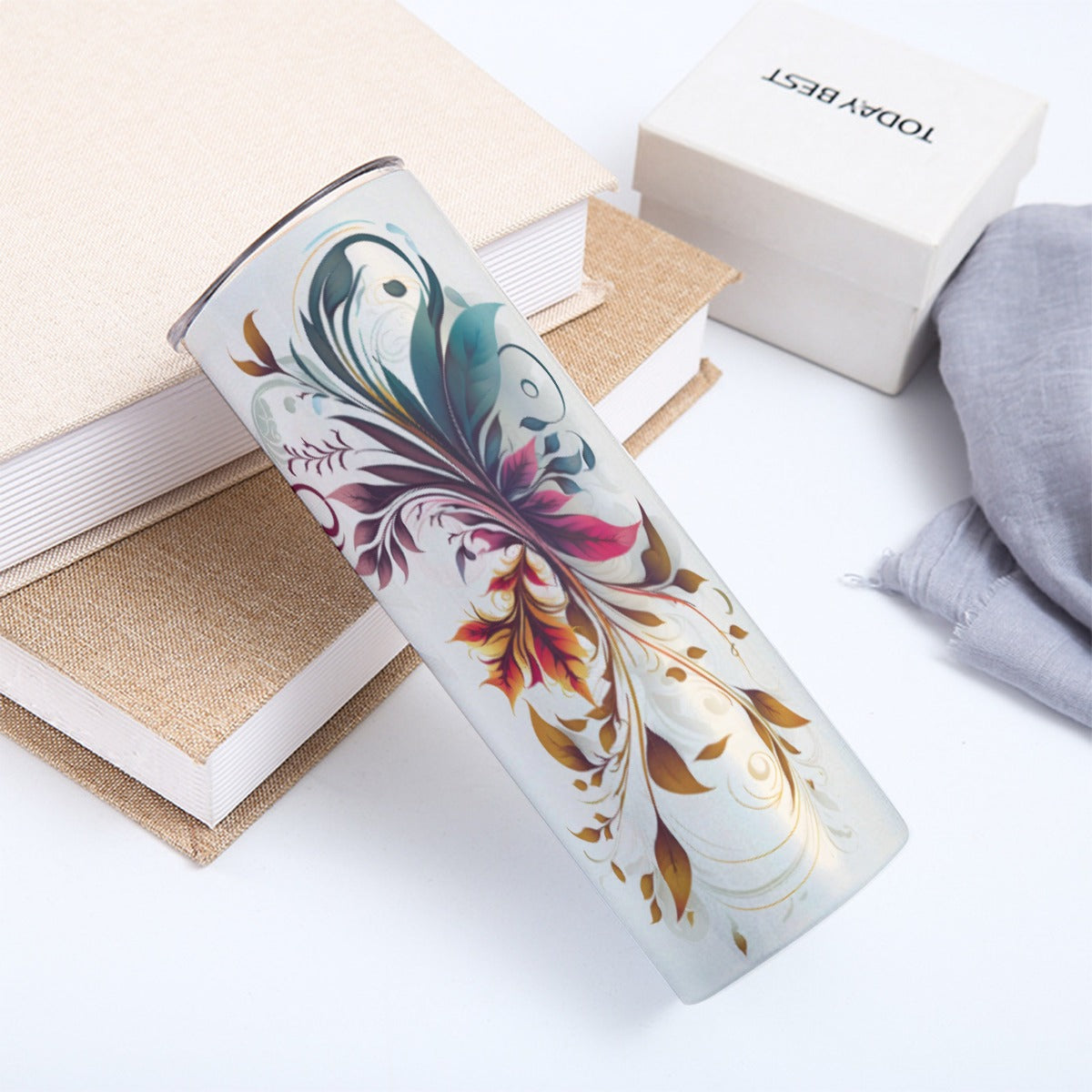 Colorful Swirls 20oz Skinny Tumbler Stainless Steel