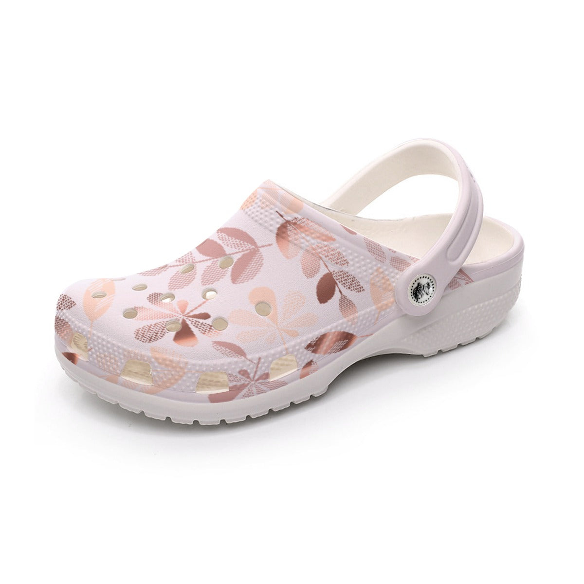 Golden Leaves Pink Women's Classic Clogs