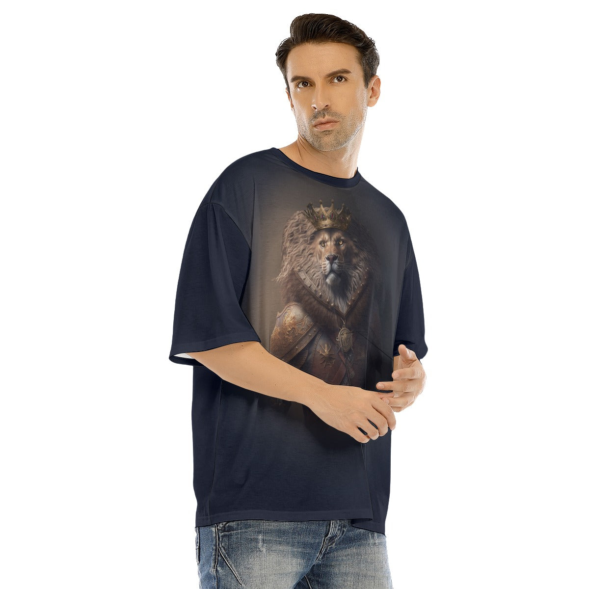 All-Over Print Men's O-neck T-shirt With Half Sleeve