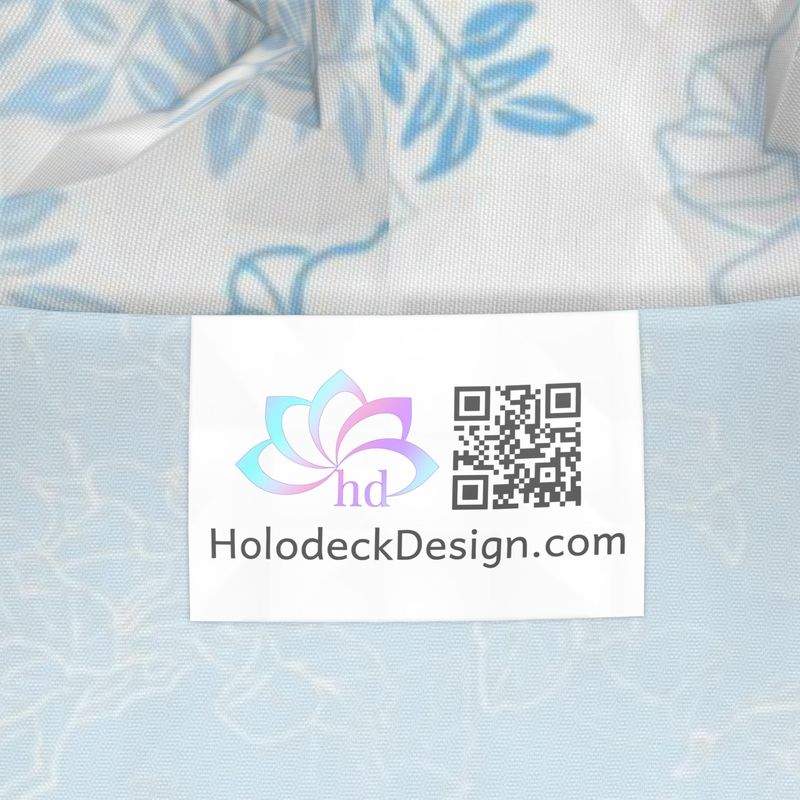 Asian pattern Rain Jacket blue