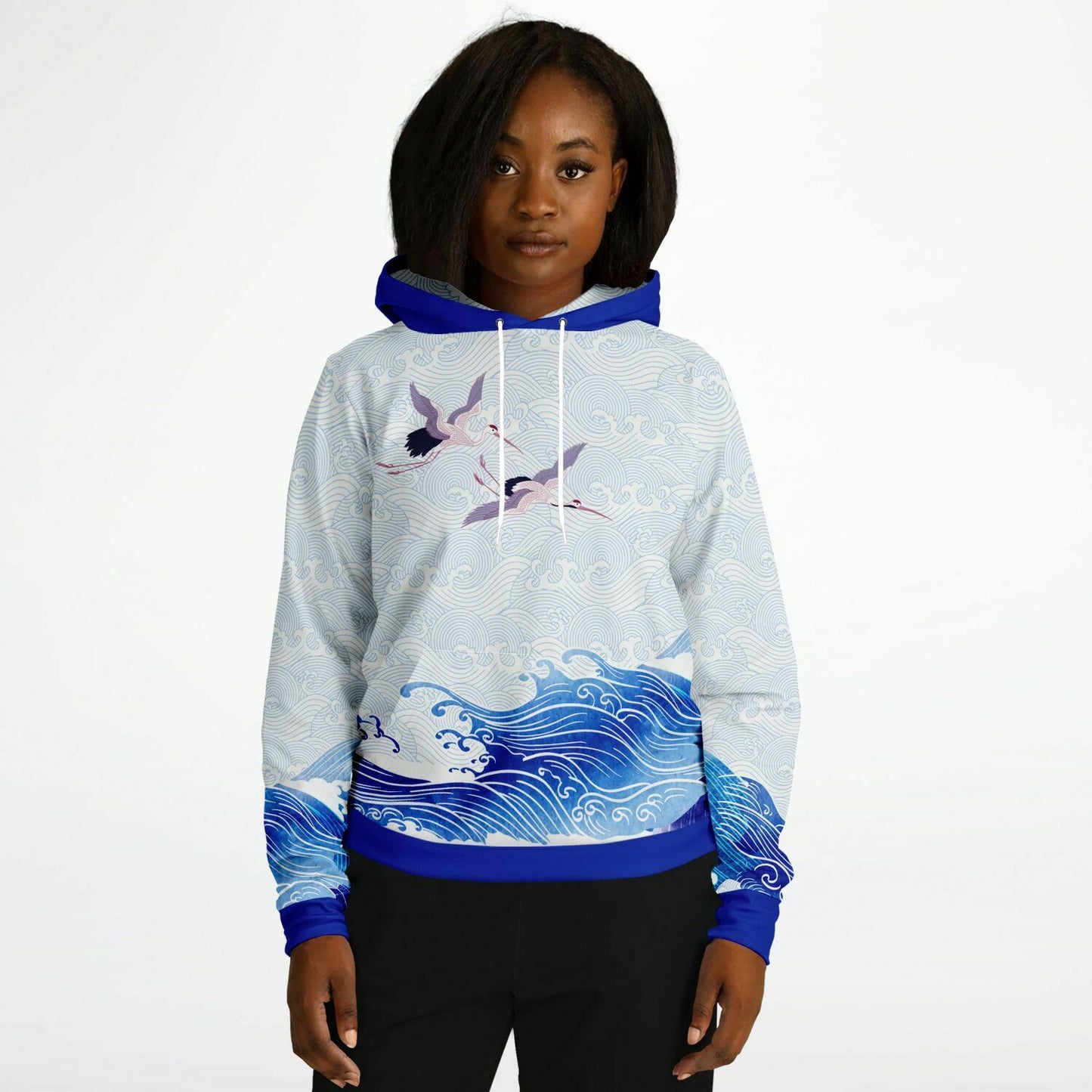 Waves & Cranes Pullover Hoodie Unisex (3 variants)