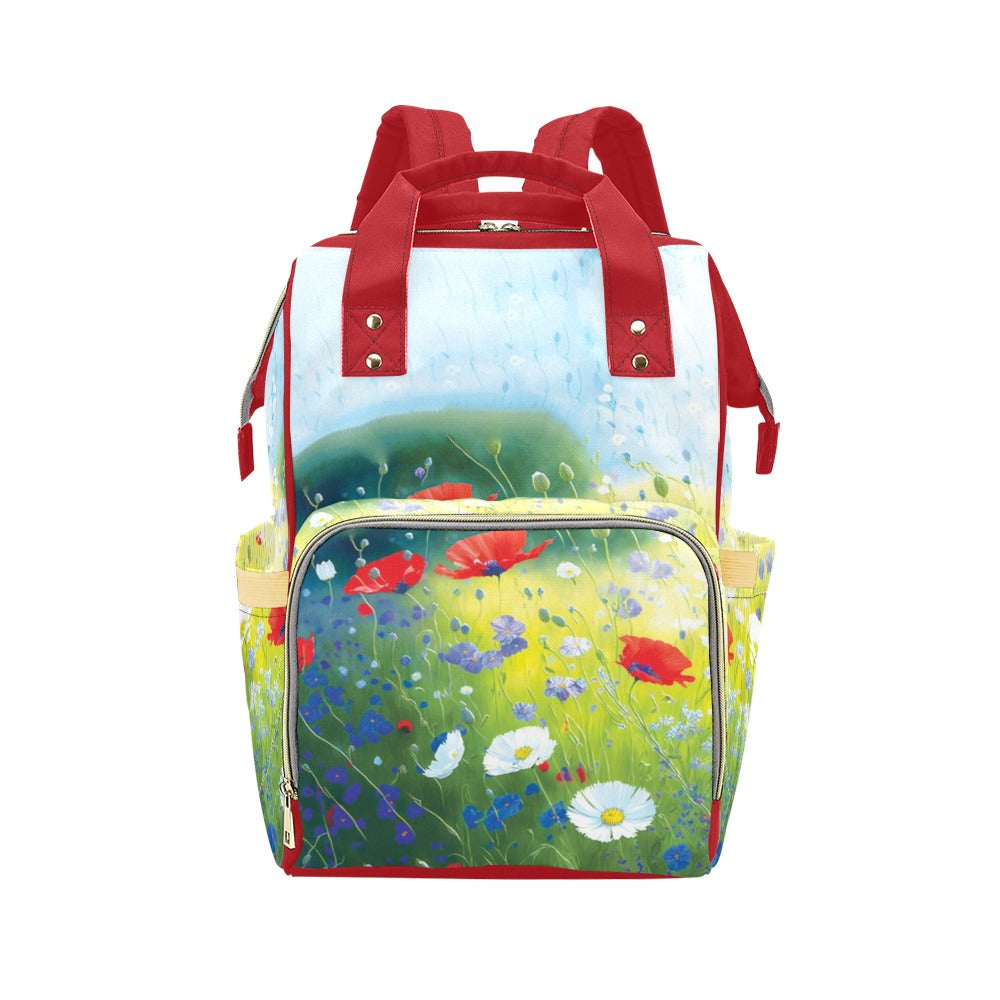 Poppies Field Multipurpose Backpack/Diaper Bag (2 var)