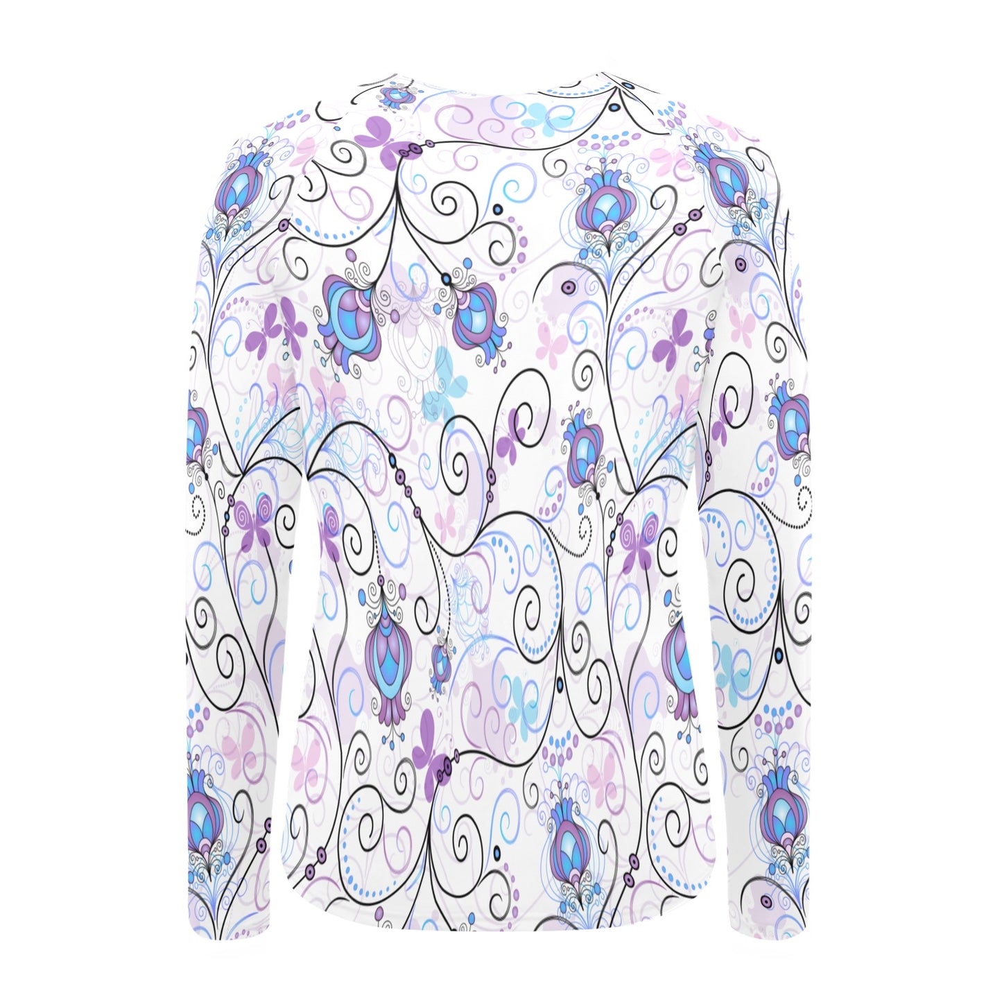 Purple Flowers Women's Swim Shirt