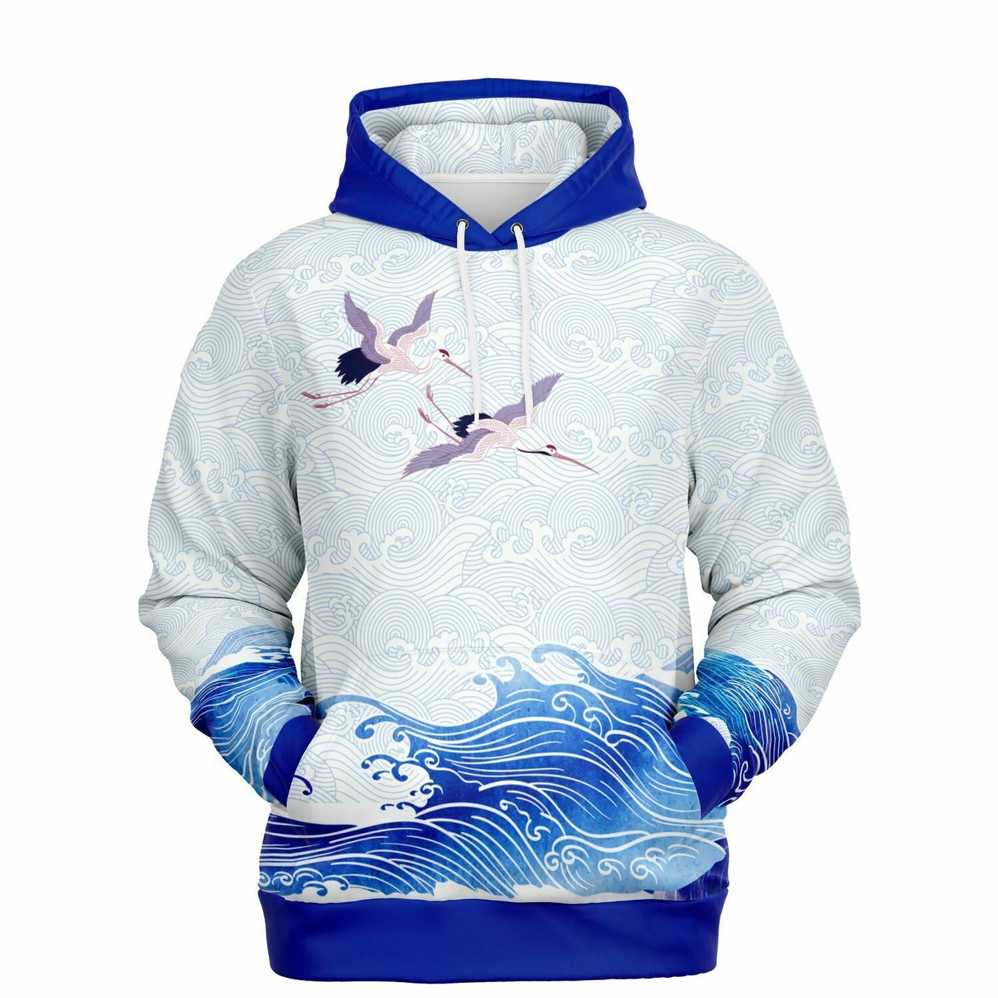 Waves & Cranes Pullover Hoodie Unisex (3 variants)