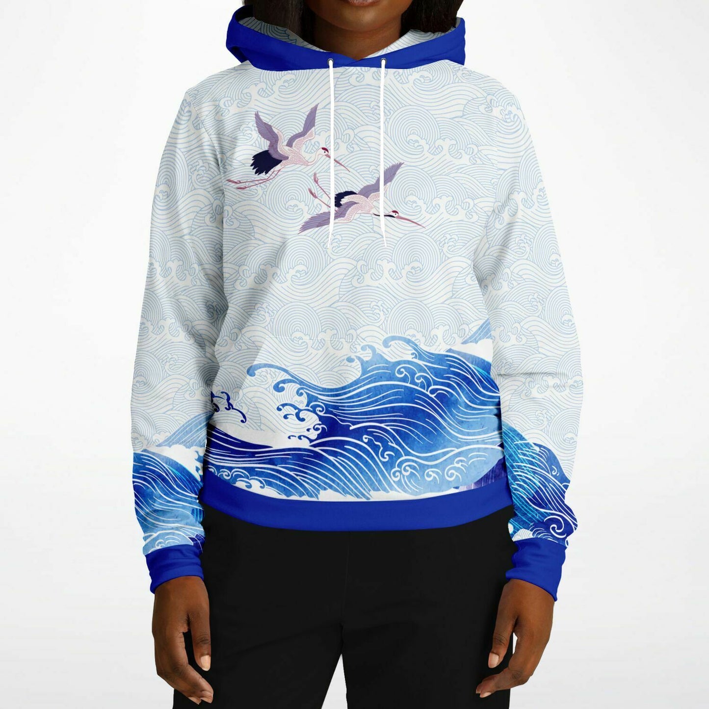Waves & Cranes Pullover Hoodie Unisex (3 variants)