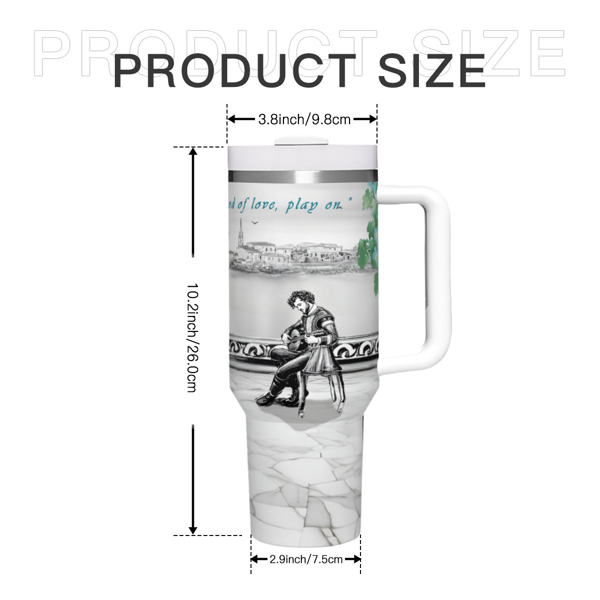 Large Capacity Tumbler with Handle(1100ml/40oz) | Stainless Steel 304 - Musicians-mug2-5mug40