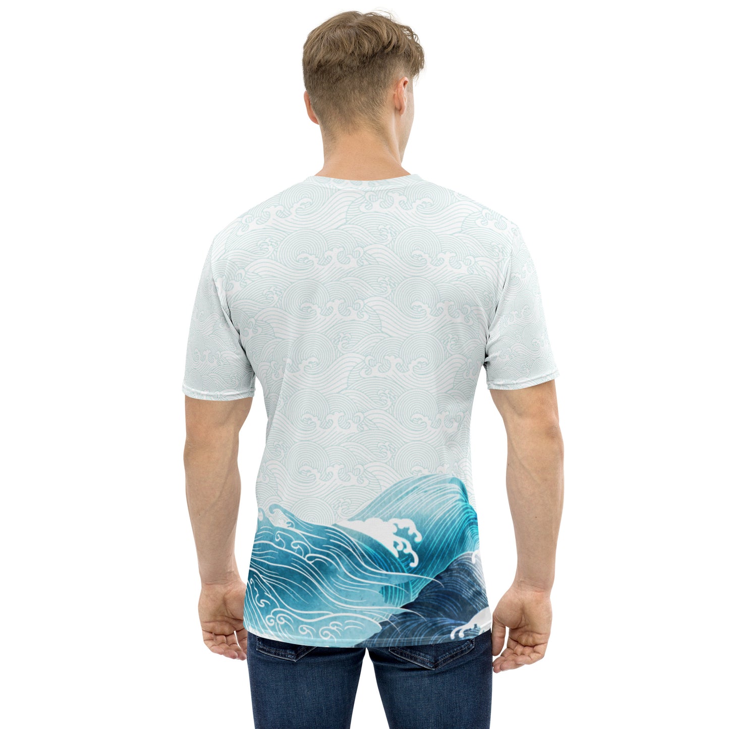 Waves & Cranes Men's Poly T-shirt
