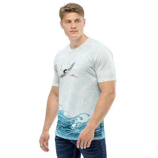 Waves & Cranes Men's  Poly T-shirt