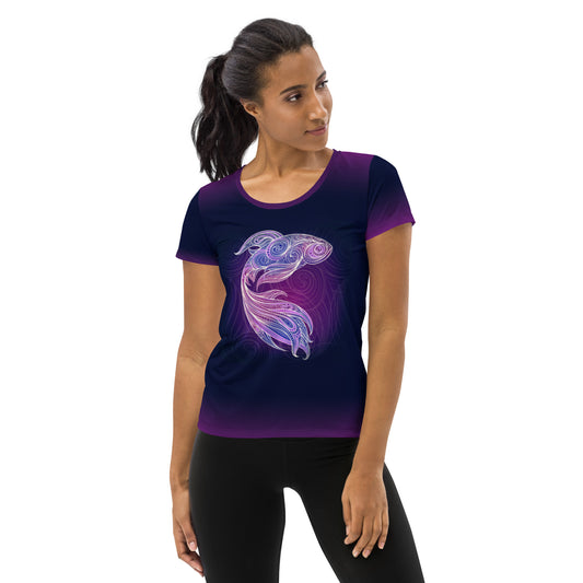 Purple Koi Women's Athletic T-shirt