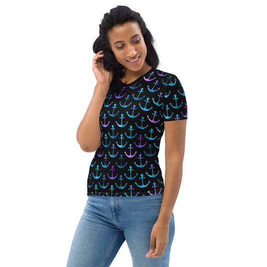 Black Rainbow Anchors Women's T-shirt
