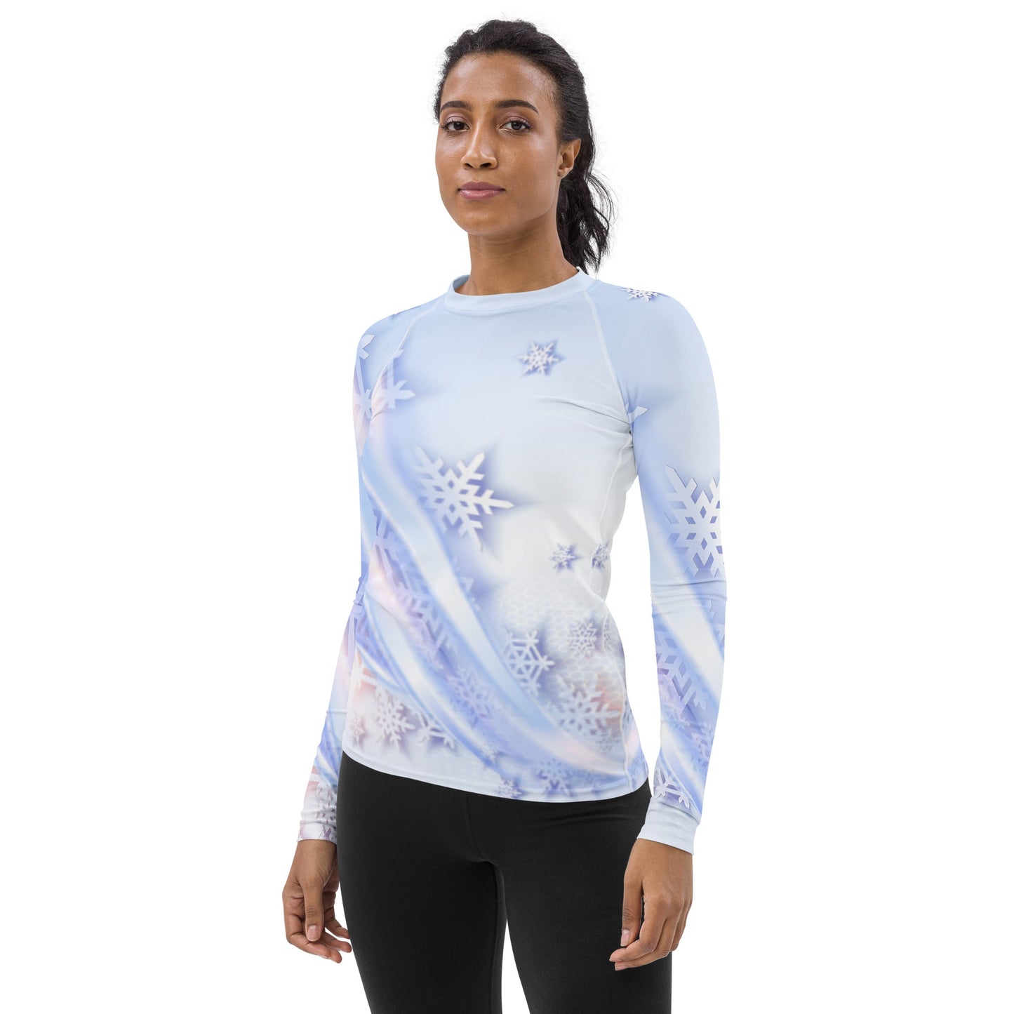 Snowflakes Women's Rash Guard - in stock