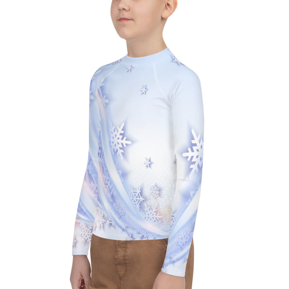 Snowflakes Youth Rash Guard