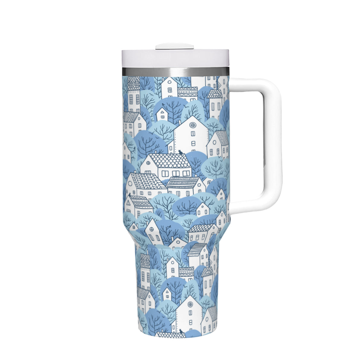 Copy of Winter Town 40oz Tumbler with Handle Stainless Steel
