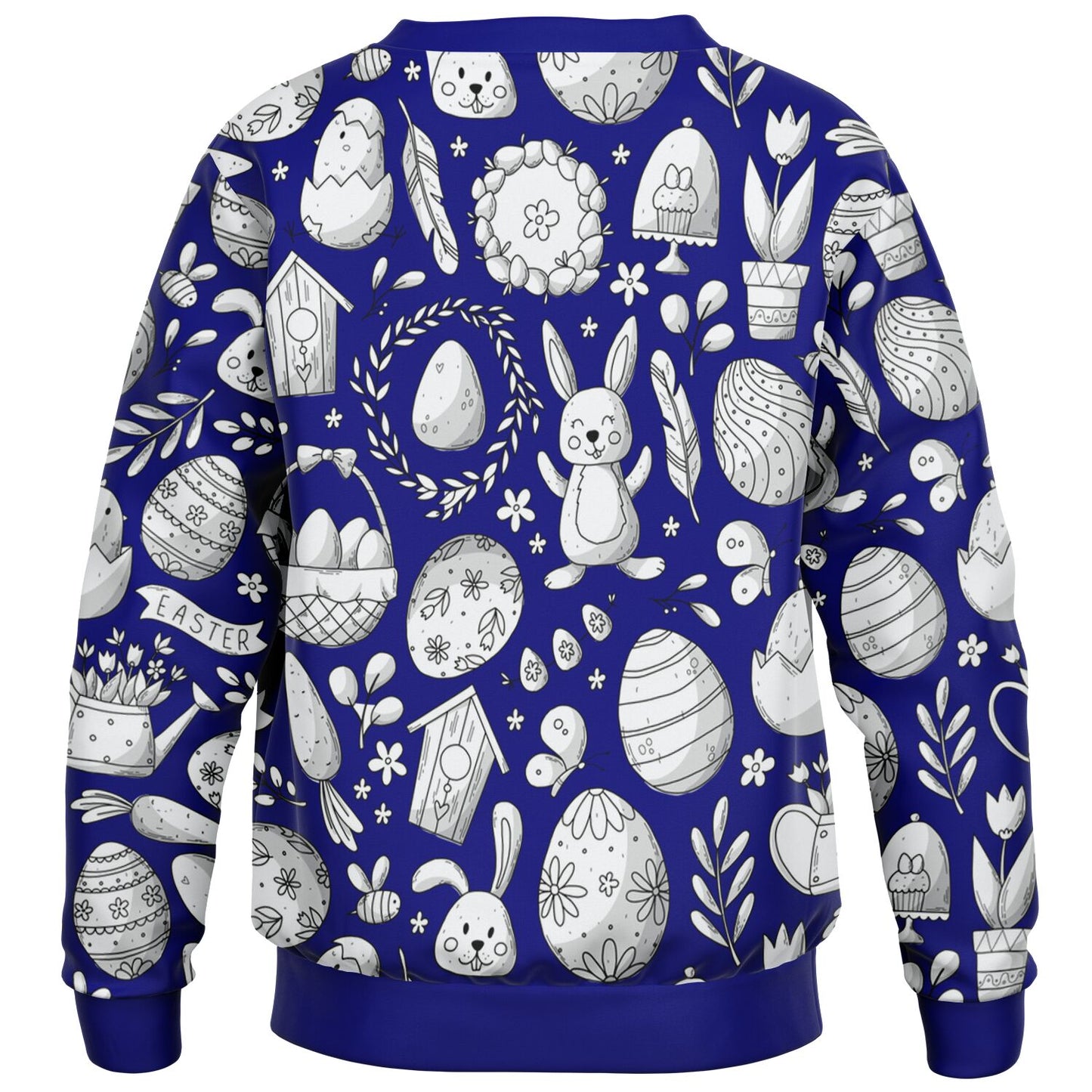 Easter Dark Blue Poly Kids Sweatshirt